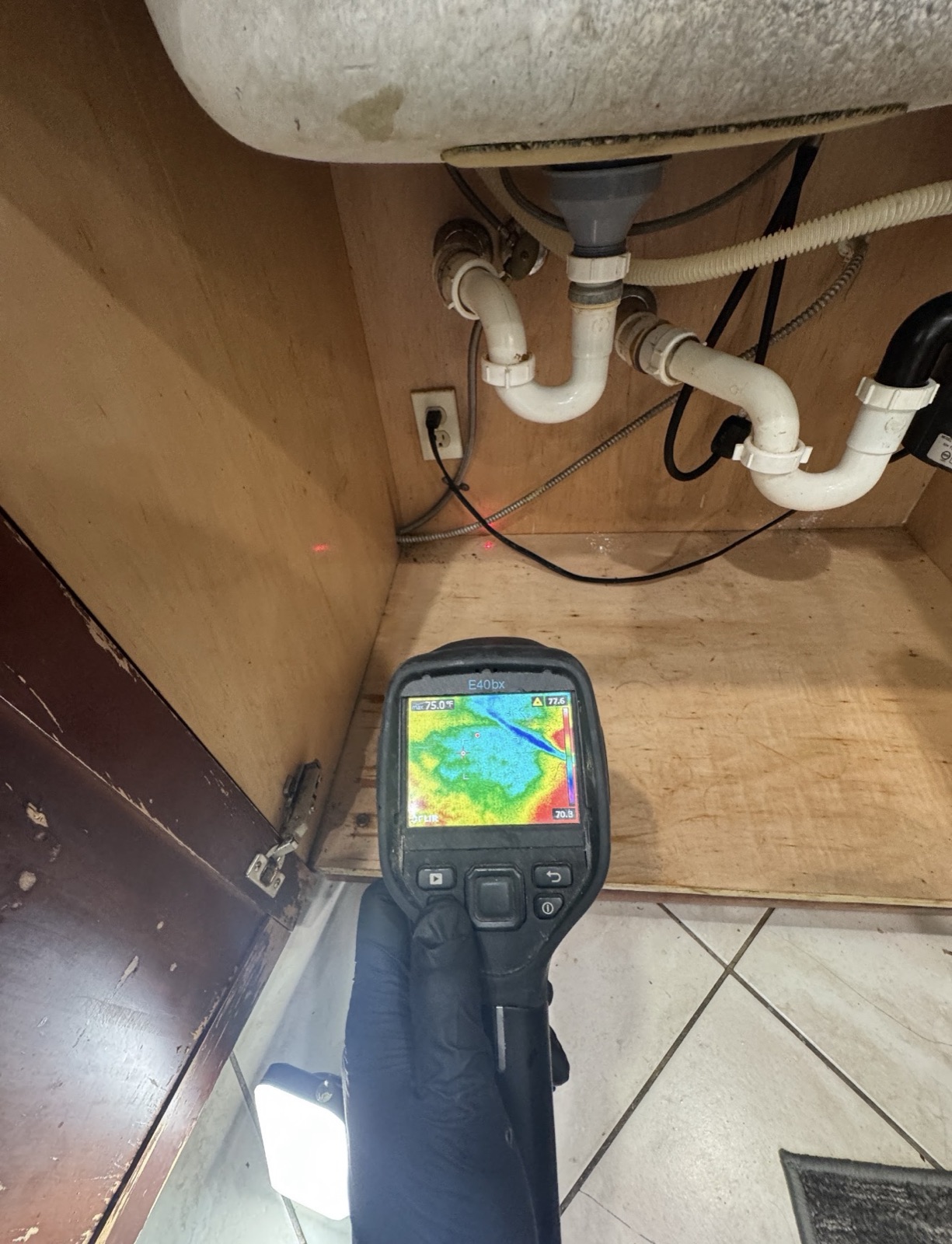 Detección de humedad con cámara termográfica